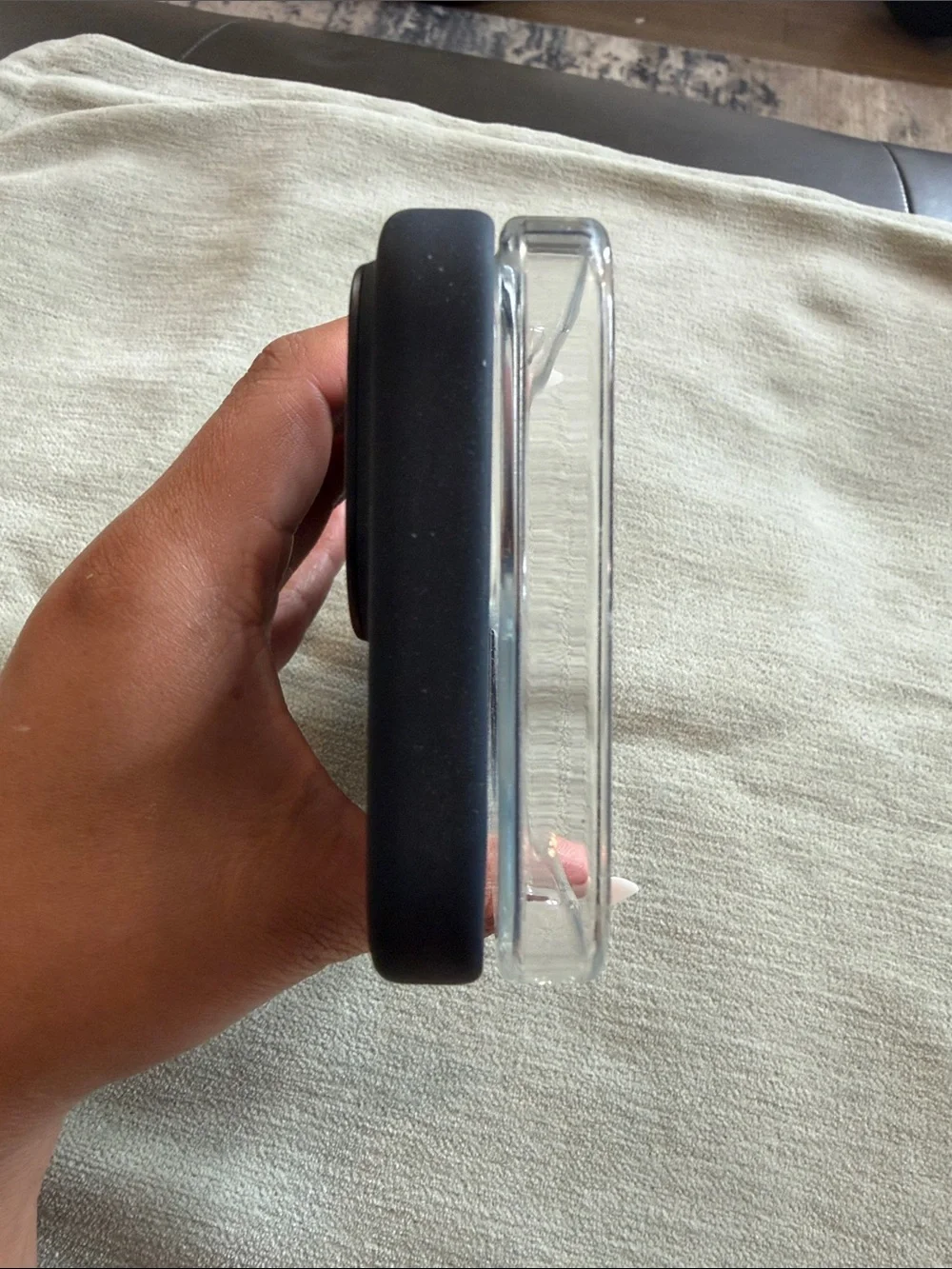 Apple Silicone Case and Clear MagSafe-Compatible Case - Black and Clear